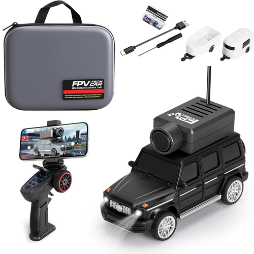 Carro RC Mini com Câmera FPV 720P Controle por APP Wifi Controle Remoto 2.4G Brinquedo de Corrida para Crianças