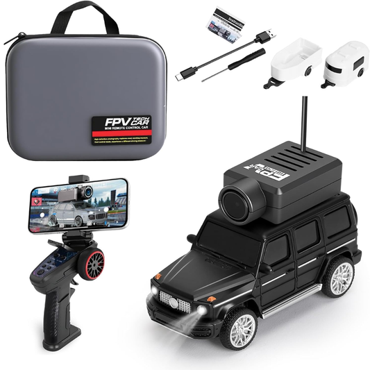 Carro RC Mini com Câmera FPV 720P Controle por APP Wifi Controle Remoto 2.4G Brinquedo de Corrida para Crianças