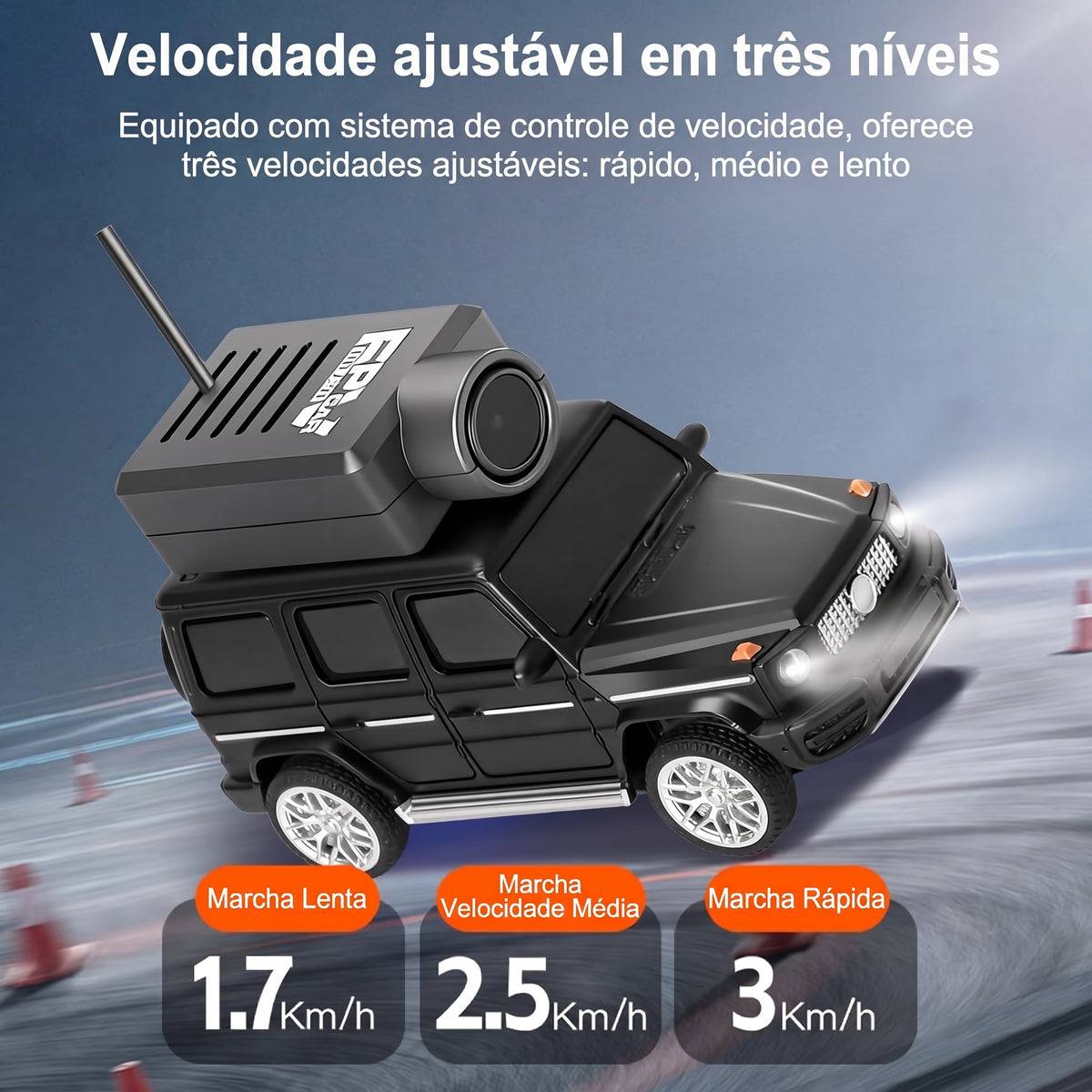 Carro RC Mini com Câmera FPV 720P Controle por APP Wifi Controle Remoto 2.4G Brinquedo de Corrida para Crianças